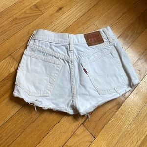 Levi’s White Jean Shorts